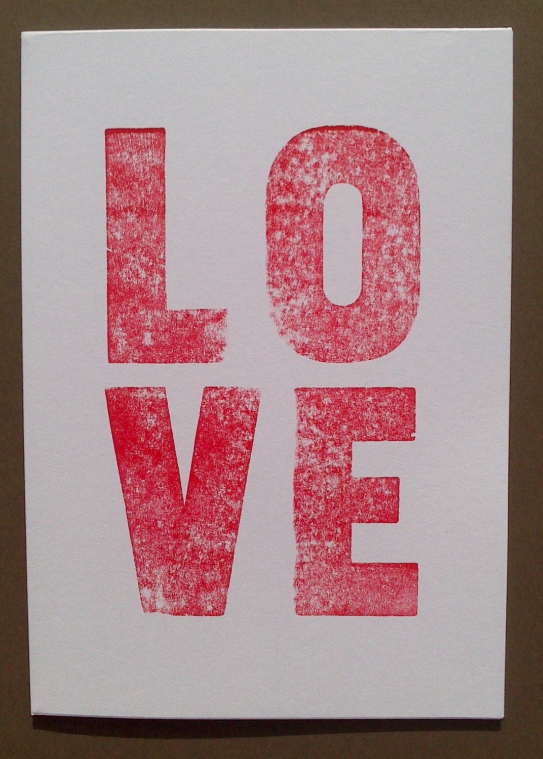 Letterpress card "LOVE"