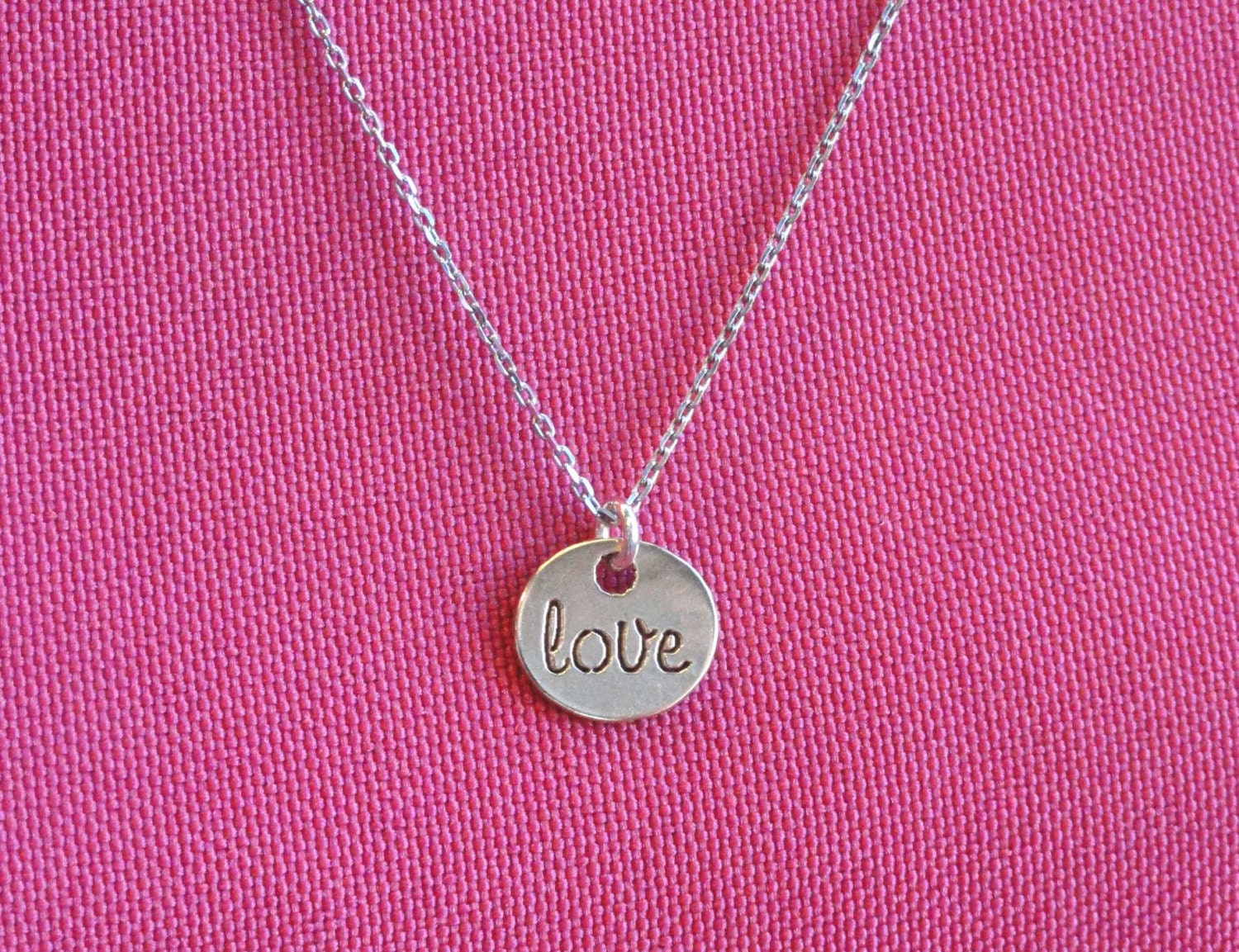 Cut Out Love Necklace in 10k Yellow Gold & Sterling Silver