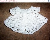 ON SALE American Girl White Crochet Lacy Vest for Gotz Springfield or 18 Inch Doll IN Stock