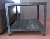Handmade Industrial Barnwood End Table