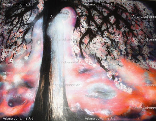 Gallery Wrap, Canvas Print, Tree of Life, 7 x 5, Original Painting, Mirror Edge