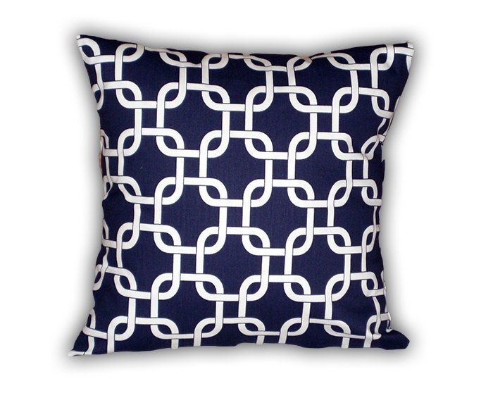 Sale 15% OFF 20 x 20 Sofa Pillow Cover  - Couch Navy Throw Pillow Cover