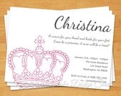 Printable Birthday Invitation -- Fit for a Princess Collection