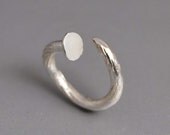 The Nail Ring Unisex Men Jewelry Modern Design Sterling Silver Nail Adjustable Band Alternative Wedding Bands for Creative Fathers Day