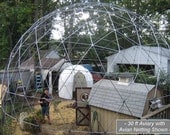 30 ft Geodesic Dome Outdoor Aviary, Flight Cage, Animal Pen
