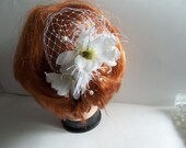 weddings, bridal accessories, hair,  birdcage veil ,hair piece,flower headpiece