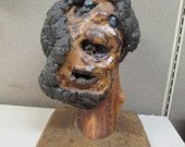 Art/Home Decor Unique "Abstruct Male Bust" HandMade from forest Wood/Accessories/Father's Day