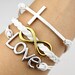 Endless love cross bracelets, bracelets, the color is adjustable, Christmas gifts, gift friendship
