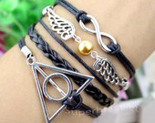 Silver infinity bracelet - harry potter bracelet - fashion snitch bracelet - friendship gift for girlfriend and BFF