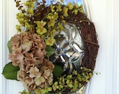 Summer Wreath - Front Door Wreath - Hydrangeas Wreath - Orchid Wreaths - Etsy Wreaths - Summer Home Décor - JomarisElegance - Wreath