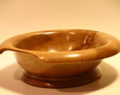 Walnut and Cherry Curved-Edge Bowl