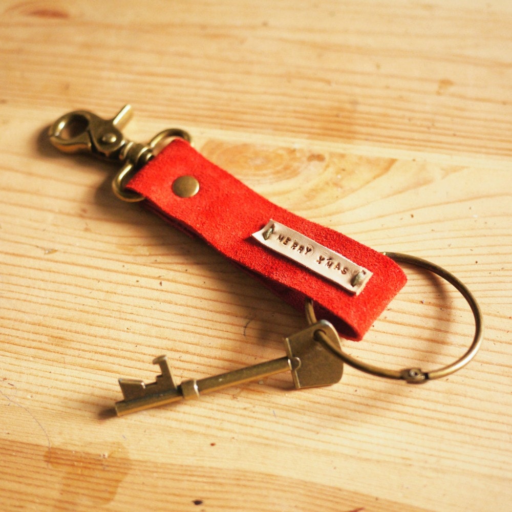 Bar tender genuine leather key chain with bottle opener