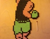 Little Mac from Nintendo game Puch Out, 8-bit. bead sprite