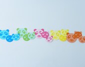 30 Panda Bears - Panda Bears party Birthday Stationary Invitations Cupcake toppers Crafts Scrap booking Die cuts School supplies Party Deco