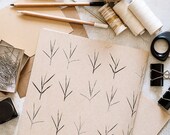 ON SALE Large Notebook,  Eco Friendly, Recycled, Handmade Print Screen Journal with a Minimalist pattern, Square Recycled Sketchbook
