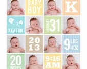 Baby Subway Art, 12 x 12 Soryboard Nursery Art, Nursery Decor, Baby Shower gift, Baby Keepsake