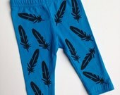 Birds of a Feather Hand Stamped Unisex Leggings, Boys or Girls Baby Toddler Painted Pants, Pick Paint Color and Pant