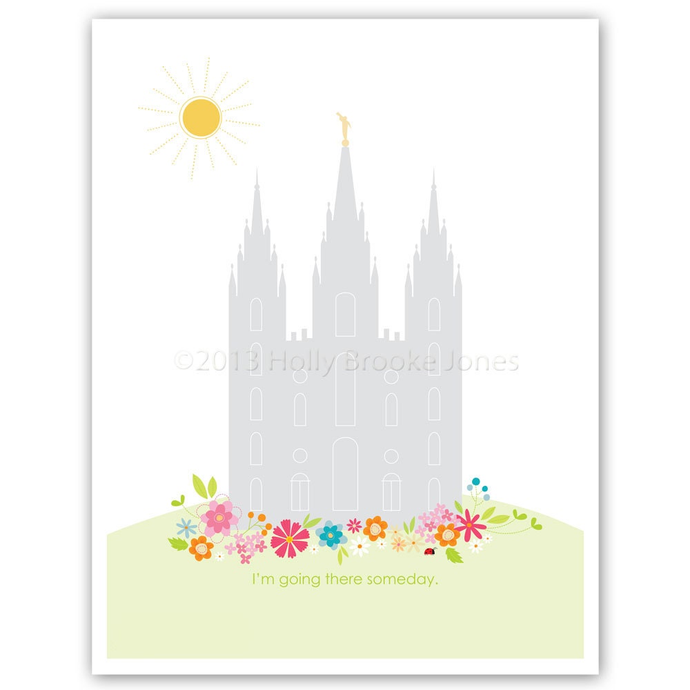 LDS Temple Printout - 8.5 x 11 inch - Printable digital file - Instant Download - Summer