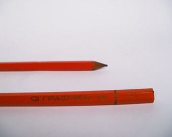 Graphite pencils Vintage era1980s Soviet souvenir