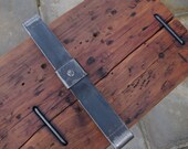 Handmade Salvaged Heart Pine And Steel Bench.  Limited edition.