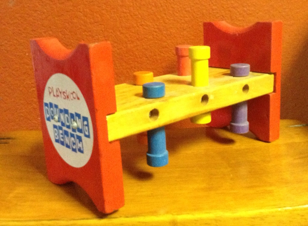 Vintage Playskool Pounding Bench Toy
