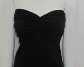 Women Bustier, Twist Jersey knit Bustier top, Strapless top, Bandeau,Corset,Spandex tube top (Choose your color)- Made to Order