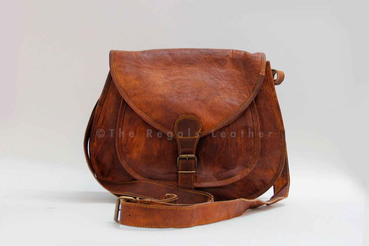Leather Ladies bag (8 Inch Genuine )/ Gypsy Style/ Messenger Bag/ Satchel/ Small Travel Pouch/ Camera Case/ Handmade/ Shoulder Bag