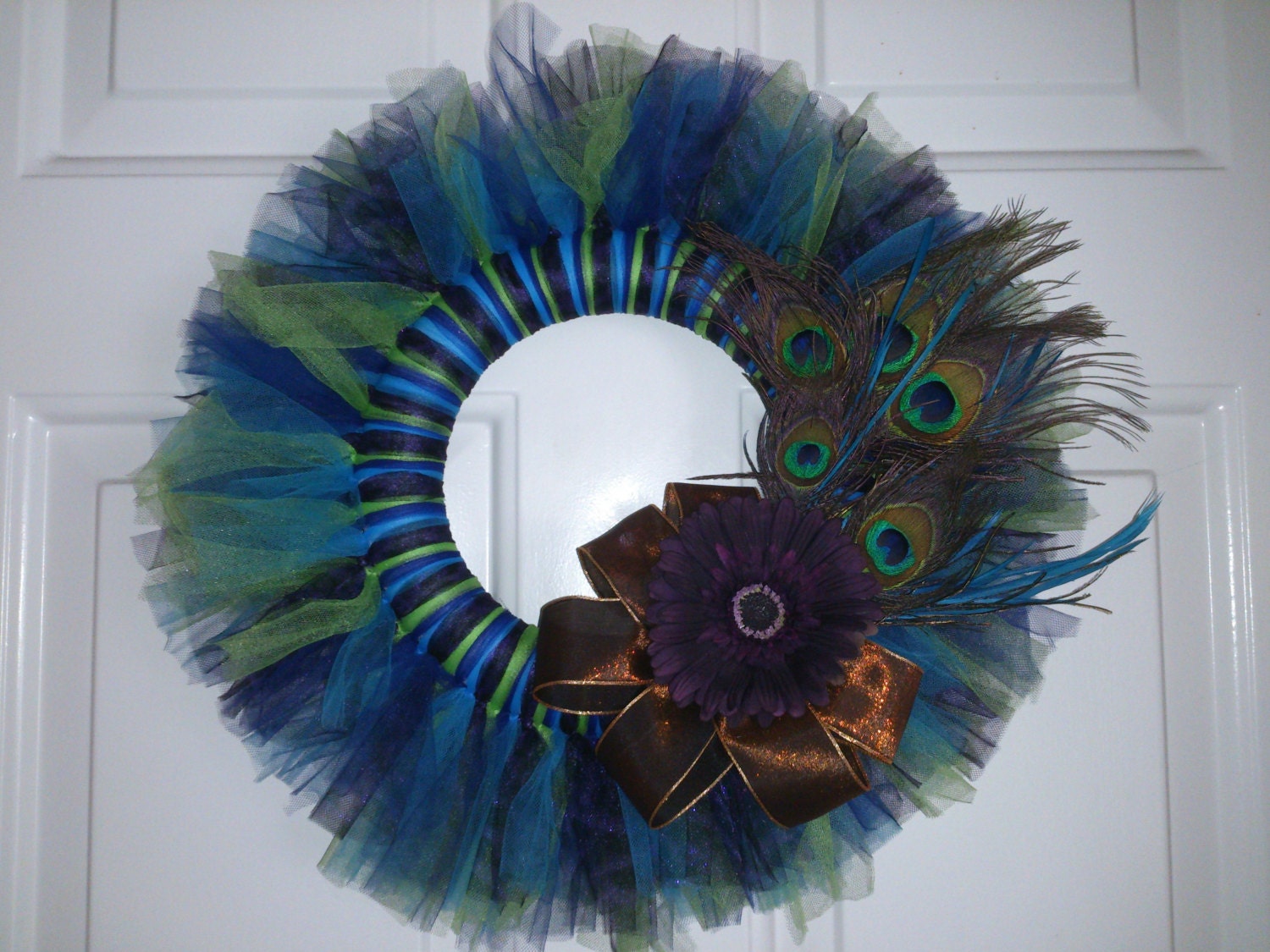 Peacock Tulle Wreath