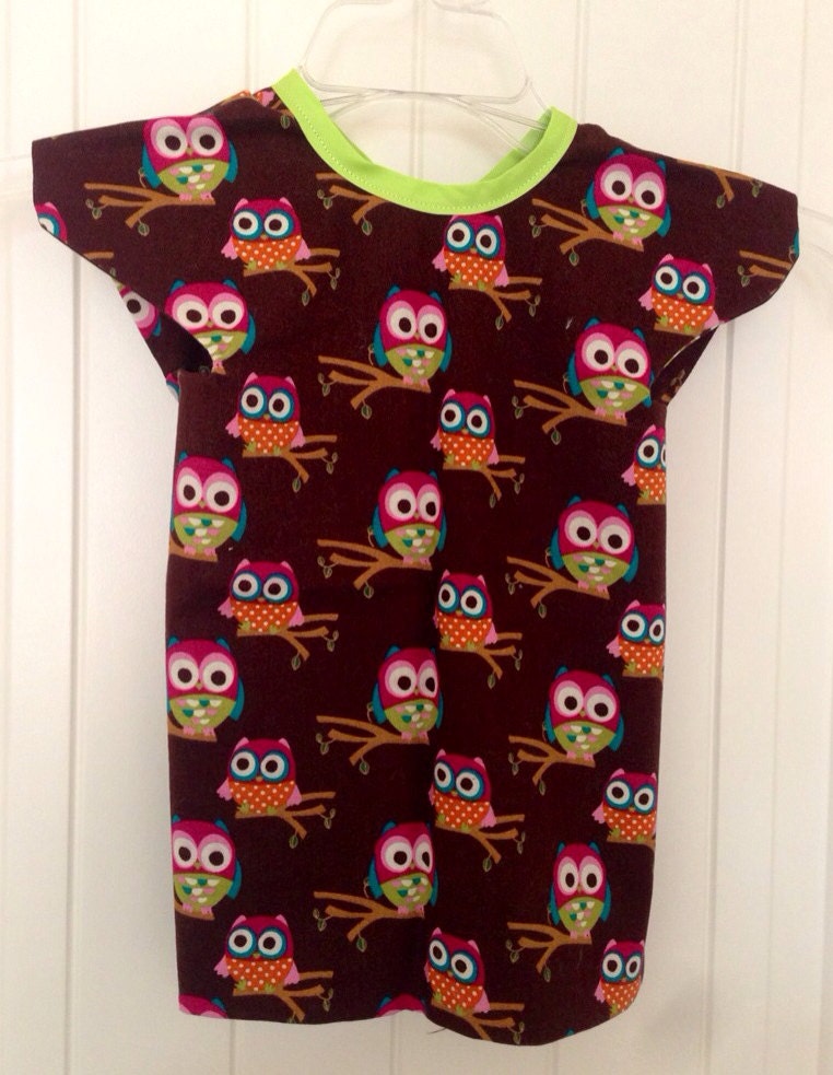 Baby / Toddler Bib Burp Cloth Set - Brown Owl Print