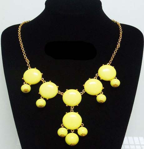 Statement Necklaces Yellow mini Bubble necklace  fashion jewelry collar Necklace yellow Bubble necklace Jcrew style Chunky Necklace