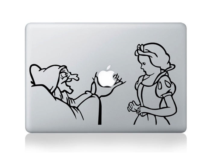 Snow White and Witch -- Mac Decal Mac Sticker Macbook Decals Macbook Stickers  Vinyl Decal for Apple Laptop Macbook Pro / Macbook Air / iPad
