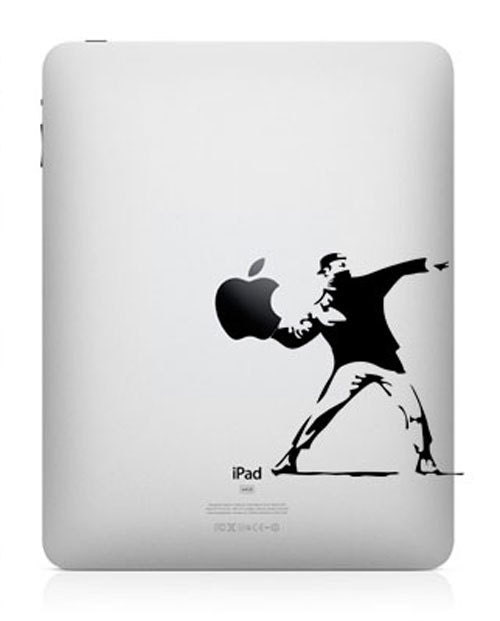 Banksy Molotov Man -- iPad Decal iPad Sticker Art Vinyl Decal for Macbook Pro / Macbook Air / iPad 1 / iPad 2 / iPad 3/iPad 4/ iPad mini