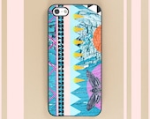 iPhone 5 /Iphone 4/4s Case - Moth and Tribal pattern