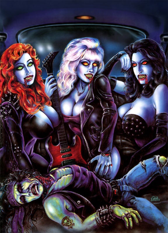 Heavy Metal Vampire Girls 18 x 24 print signed by Scott Jackson (limited edition)