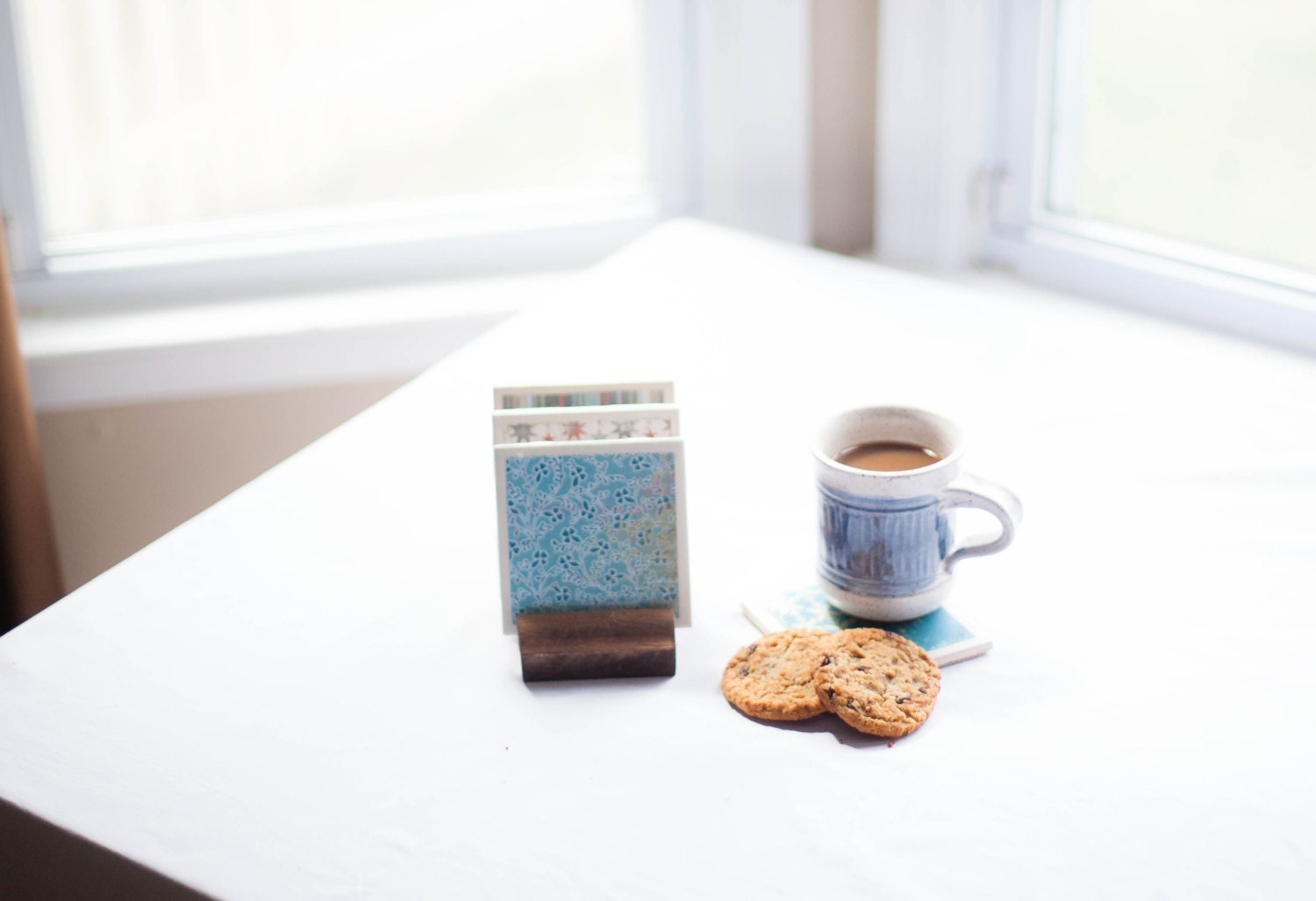 Bright Patterned Tile Coasters (Set of 4)