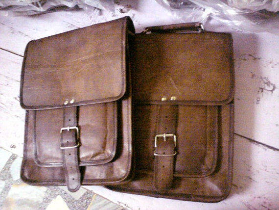 13 inches/Inch Handmade Soft Leather Mens Unisex Ipad/Messenger/Satchel Shoulder Handbags/Bags Pouch/Case For him or her Leather Briefcase