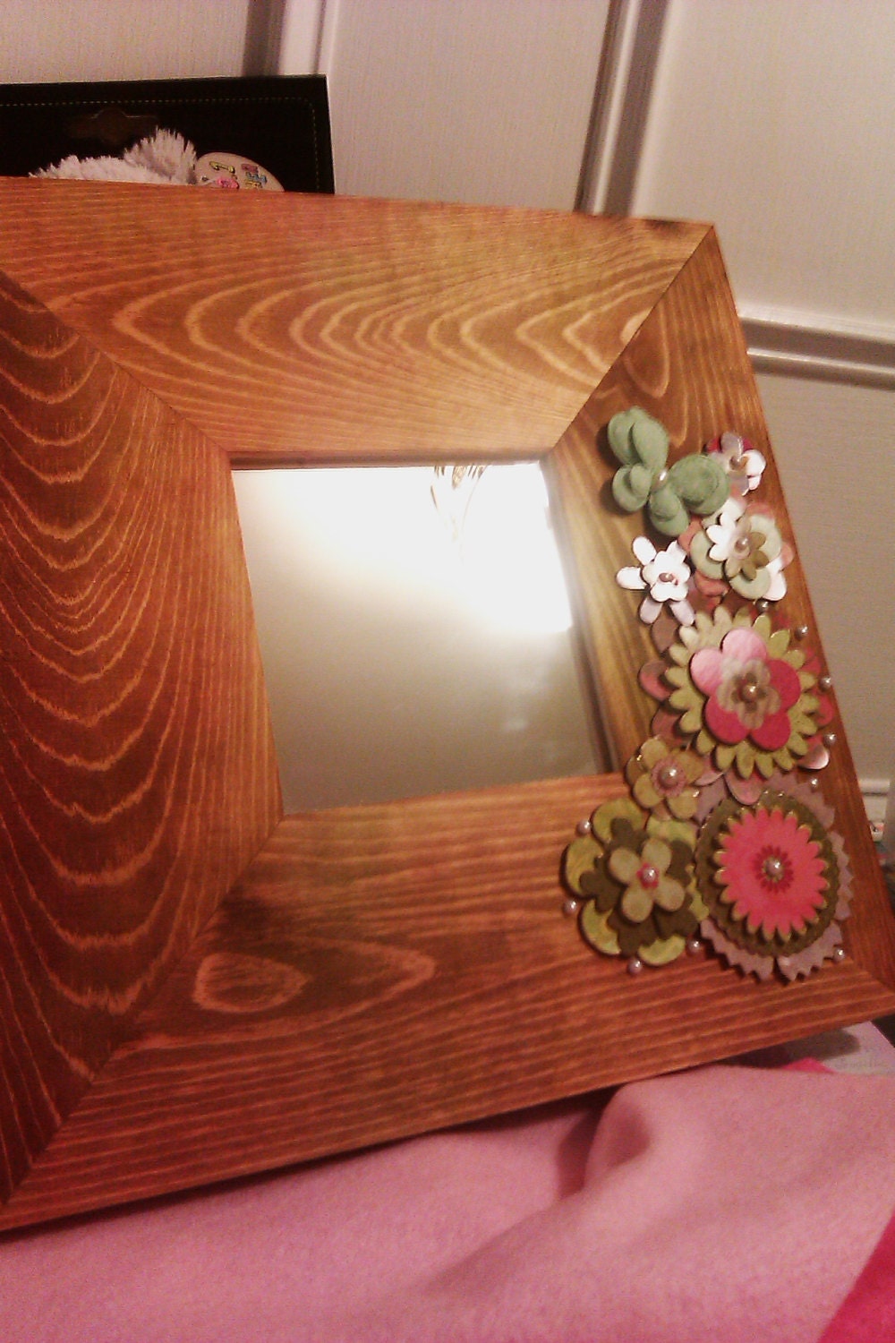 Altered original (new) hand decorated mirror.