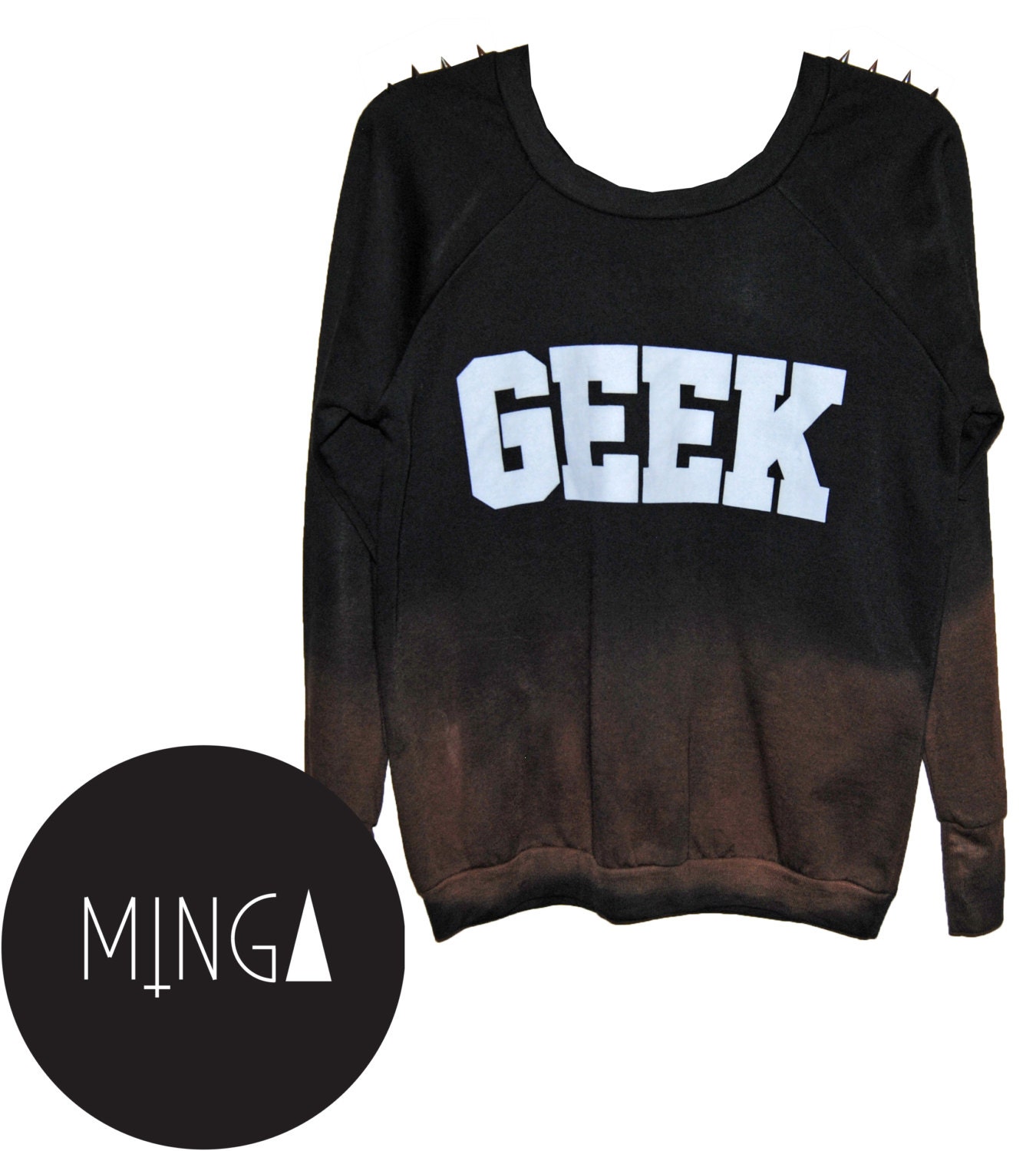 GEEK ACID STUDS jumper sweater sweatshirt retro hipster punk handmade womens ladies