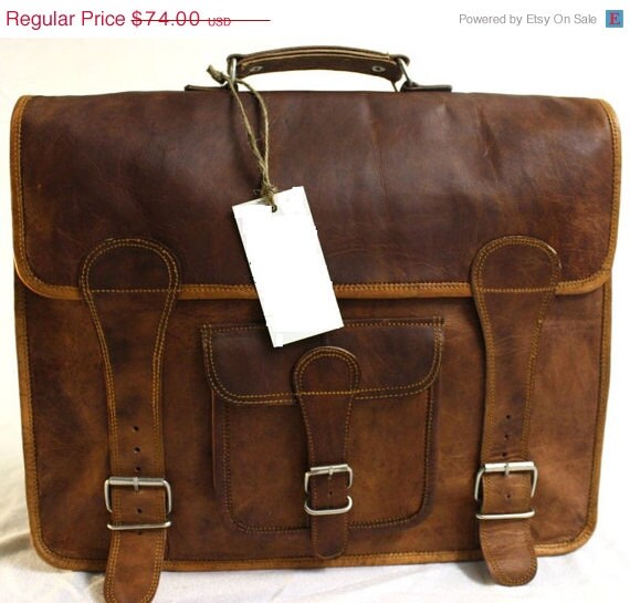 MEGA SALE Handmade leather messenger bag / cross body/ Laptop bag/ MacBook bag/ Retro leather Satchel/front pocket/ travel/ shoulder bag