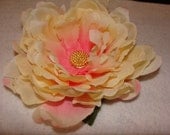 Beautiful Pink and Cream Hair Accessory Flower Bow