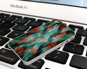 Cubic Glass Shards Geometric Pastel Unique iPhone 4 Case , Plastic iPhone 5 case