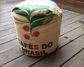 Upcycled Coffee Bag Ottoman