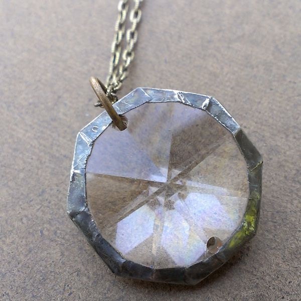 Soldered crystal necklace