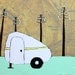 Willamette Heights - Camper Art - Original Painting 5x5