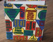 REDUCED Retro 1970s Funky Three Ring Binder Notebook