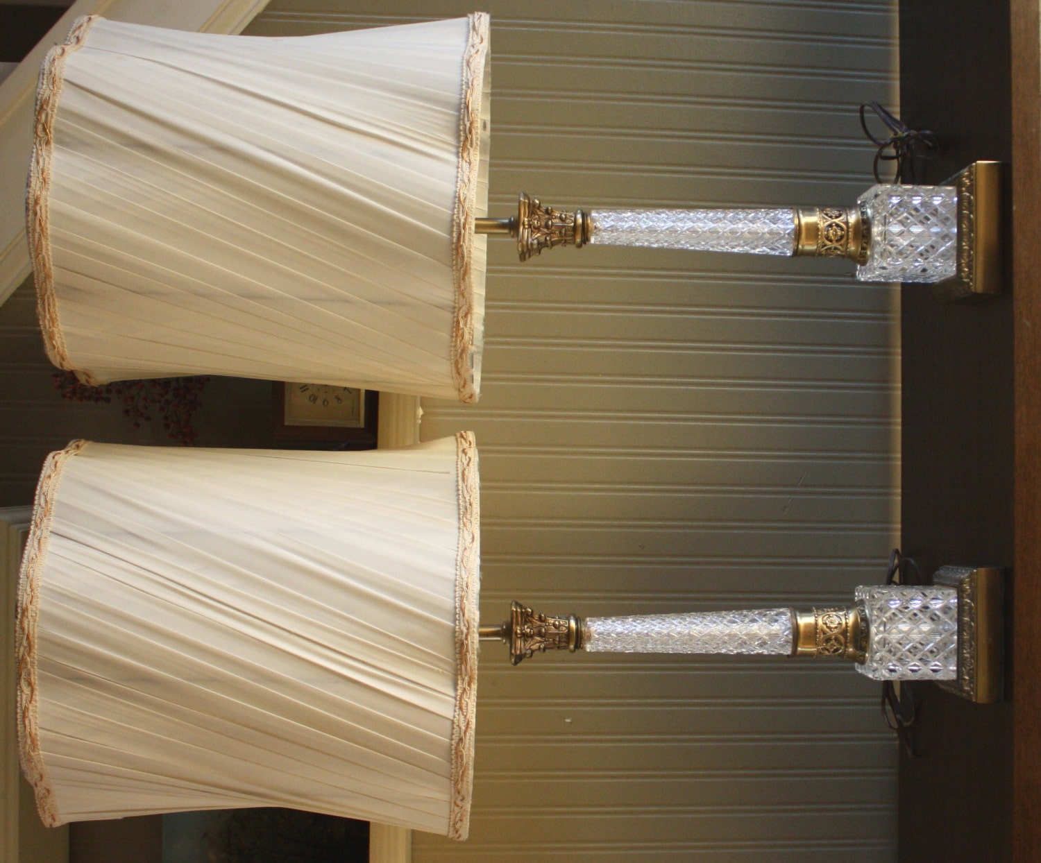 Beautiful Pair of Hollywood Regency Crystal Table Lamps