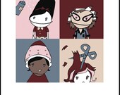 SMALL PRINT, Beauty Shop, archival print of original illustration by Anna Tillett Designs