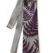 Fern necktie. Aubergine purple screenprint. Botanical print men's silk tie. Your choice of tie fabric colors.