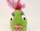 Felt Easter Egg - Needle Felt Monster Plush Toy - Easter Decoration