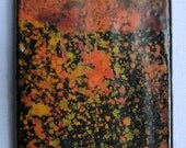 Sun Solar Flare Watercolor Painting Paper Necklace OOAK